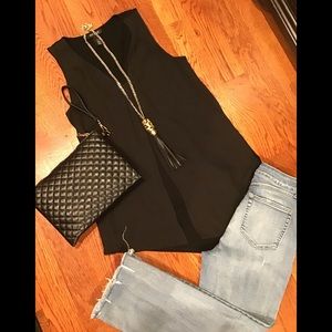 White House Black Market Asymmetrical Tank Style Top Size S